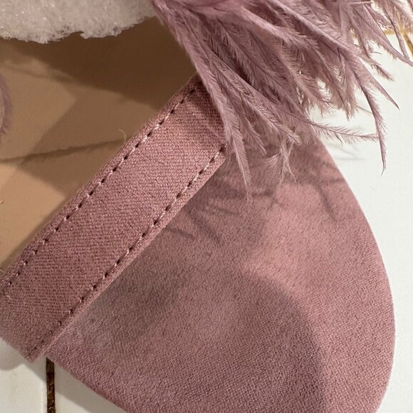 Steve Madden Fefe Blush Feather Stiletto Sandals - Picture 7 of 12